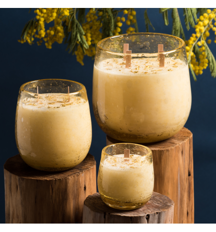 Bougie Parfumée Jaune Vent d'Automne 1,8kg