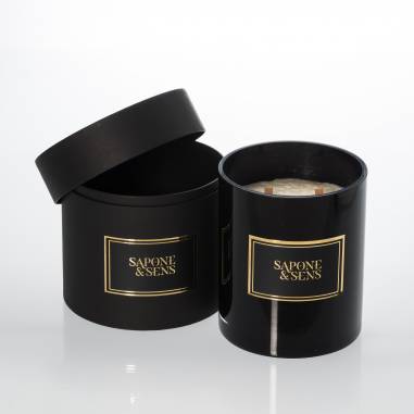 2.5 kg candle - Luxury Edition - matte black gilded with fine gold