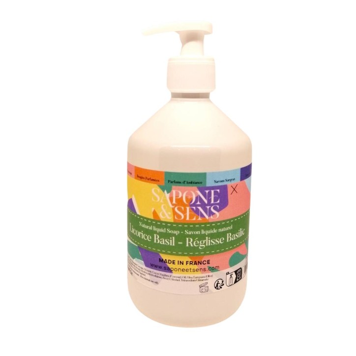 Jabón líquido natural de regaliz y albahaca