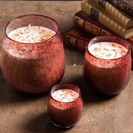 Scented Candle Red Gold Carmine Roses - Sapone & Sens